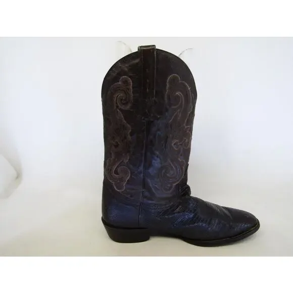 Circle G Mens Size 12 D Brown Leather Lizard Cowboy Western Boots